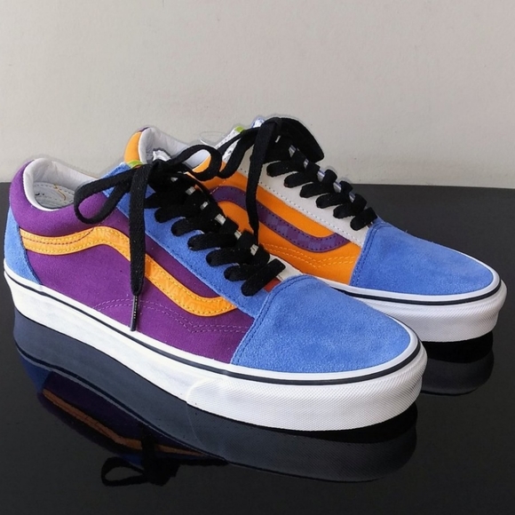 Vans Old Skool Mix & Match Lace Up Leather Suede / Canvas, Size 9.5M 11W - Picture 1 of 4